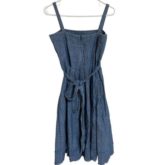 TALBOTS Chambray Denim Tie-Back Sundress 4 - Picture 4 of 7